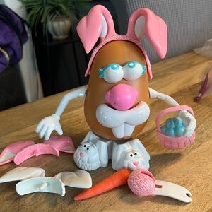 Kids Bunny Mr. Potato Head Toy - Pink & White Playset